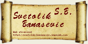 Svetolik Banašević vizit kartica
